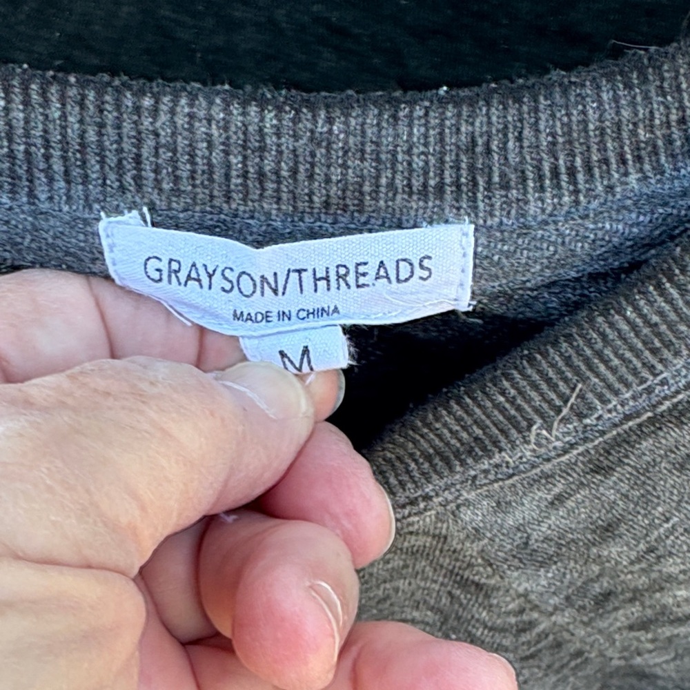 ☀️ SALE Greyson Threads Charcoal Peace Sign Sweatshirt☀️3/$12 - Picture 2 of 6